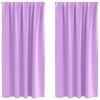vidaXL Blackout Curtains with Rings 2 pcs Purple 175 x 140 cm