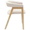 vidaXL Dining Chairs 2 pcs Natural 54 x 57 x 73 cm Solid Rubber Wood