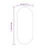 vidaXL Wall Mirror Gold 100x45 cm Oval