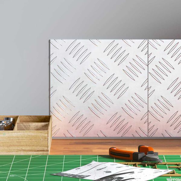 vidaXL Stair Tread Square 2 pcs Silver 20 x 20 cm Aluminium