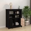 vidaXL Sideboard Black 83x41.5x100 cm Solid Wood Pine