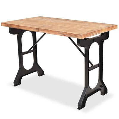 vidaXL Dining Table Solid Fir Wood Top 122x65x82 cm