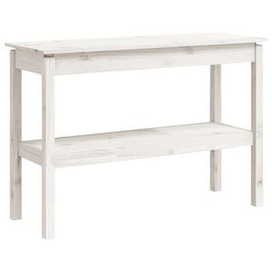 vidaXL Console Table White 110x40x75 cm Solid Wood Pine