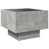vidaXL Side Table with LED Concrete Grey 40x40x30 cm Engineered Wood