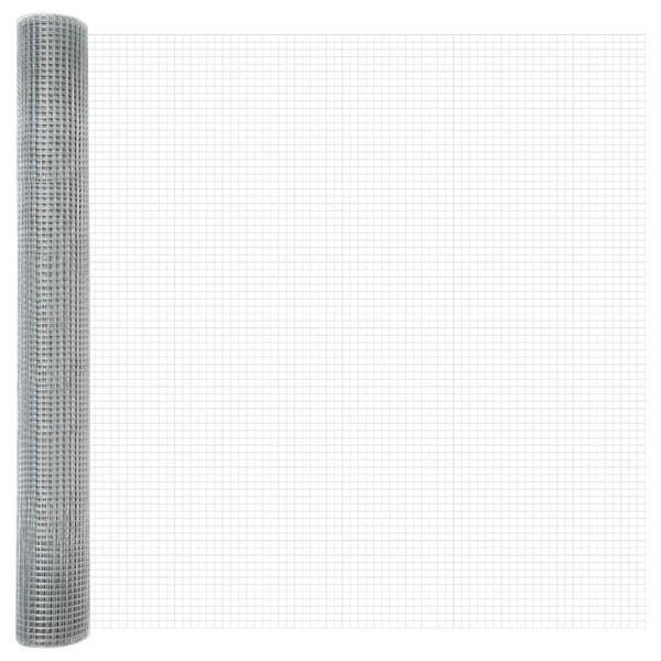 vidaXL Welded Wire Fence Silver 1.4 x 50 m Steel
