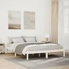 vidaXL Extra Long Bed Frame without Mattress White 140x210 cm Solid Wood Pine