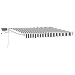 vidaXL Manual Retractable Awning with LEDs 2.5 x 2 m