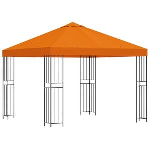 vidaXL Gazebo 3 x 3 m Orange Polyester and Steel 190 gsm