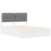 vidaXL Bed Frame with Upholstered Headboard Light Grey 135 x 190 cm