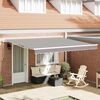 vidaXL Awning Manual Light grey 400 x 350 x 165 cm Polyester and Metal
