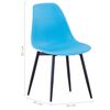 vidaXL Dining Chairs 6 pcs Blue PP