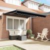 vidaXL Retractable Awning Black 300 x 250 cm Fabric and Metal