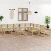 vidaXL 12 Piece Garden Lounge Set Green Impregnated Pinewood