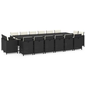vidaXL Garden Dining Set | Black