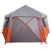 vidaXL Instant Tent ALTA Grey and Orange 458 x 458 x 230 cm Steel