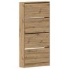 vidaXL Shoe Cabinet 80 x 21 x 163.5 cm Engineered Wood Artisan Oak