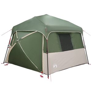 vidaXL Instant Tent with Rainfly 12-Person Quick-Release Green