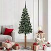 vidaXL Slim Christmas Tree with 300 LEDs Green and White 180 cm