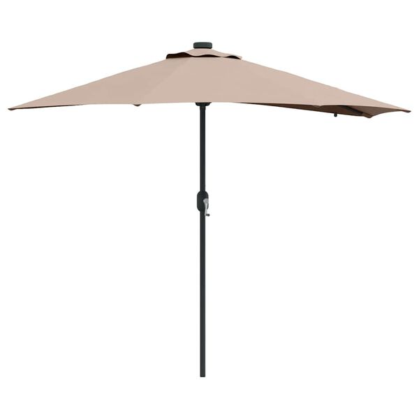 vidaXL Garden Parasol Taupe 294 x 150 x 223 cm Polyester and Steel