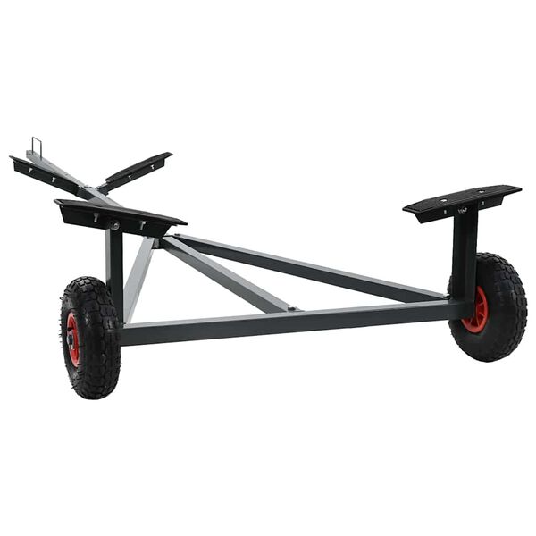 vidaXL Boat Trailer Silver 302 x 107 x 42 cm Steel