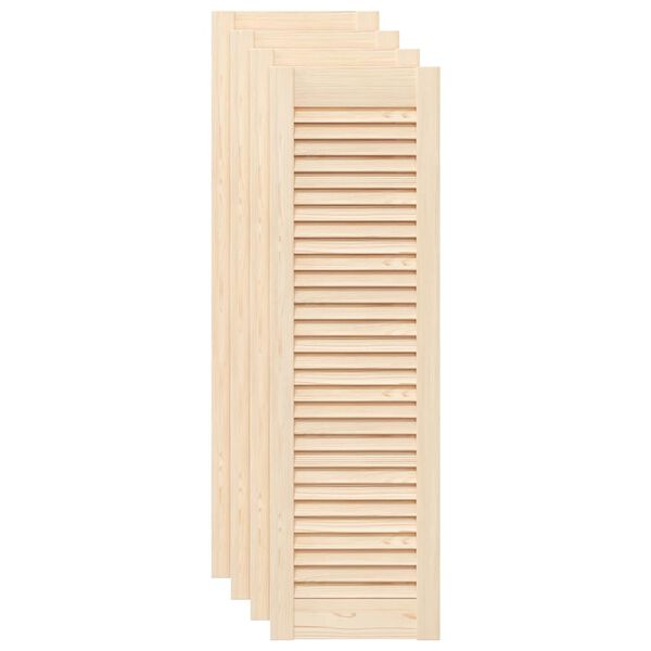 vidaXL Cabinet Doors Louvred Design 4 pcs 99x29.5 cm Solid Wood Pine