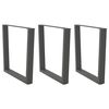 vidaXL Dining Table Legs V-Shape 3 pcs Anthracite 90x(72-73.3) cm Steel