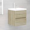 vidaXL Sink Cabinet with Built-in Basin Sonoma Oak Engineered Wood
