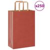 vidaXL Paper Bags 250 pcs with Handles Red 21x11x31 cm