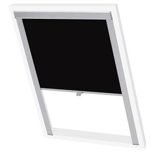 vidaXL Blackout Roller Blind Black UK08