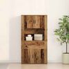 vidaXL Highboard with Drawer Old wood 80 x 33 x 150 cm Engineered wood