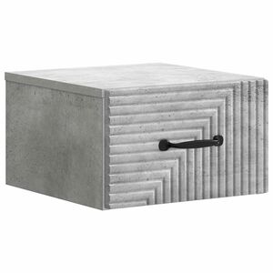 vidaXL Wall-Mounted Bedside Cabinet Concrete Grey 34.5 x 33 x 20 cm