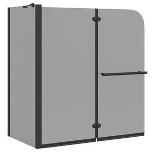 vidaXL Bi-Folding Shower Enclosure Dark Transparent 120 x 67 x 129 cm