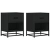 vidaXL Bedside Cabinets 2 pcs Black 40x31x50 cm Engineered Wood