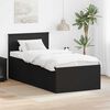 vidaXL Daybed with Drawer Manual Black 90 x 200 cm Engineered Wood