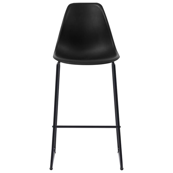 vidaXL Bar Chairs 2 pcs Black Plastic