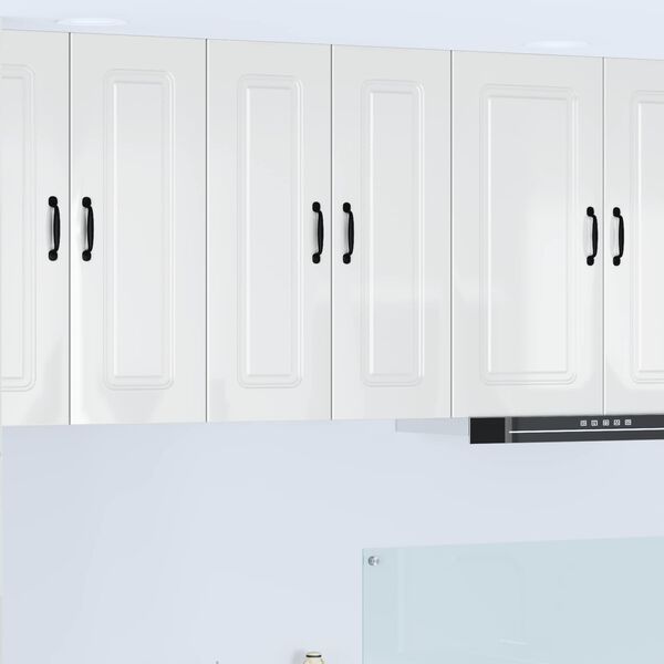 vidaXL Kitchen Cabinet Kalmar 2 pcs High Gloss White 30 x 31 x 80 cm