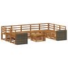 vidaXL Sofa Sets 10 pcs Natural Solid Acacia Wood