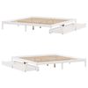 vidaXL Bed Frame without Mattress White 200x200 cm Solid Wood Pine
