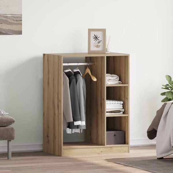 vidaXL Wardrobe with Shelf with Storage Artisan Oak 77 x 48 x 102 cm