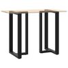 vidaXL Bar Table Legs T-Shaped&nbsp;2 pcs Black 60x35x(100-101) cm Steel