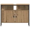 vidaXL Bathroom Furniture Set with Shelf 3 pcs Brown Engineered wood