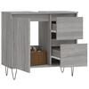 vidaXL Bathroom Cabinet Grey Sonoma 65x33x60 cm Engineered Wood
