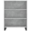 vidaXL Highboard Concrete Grey 69.5x34x180 cm Engineered Wood