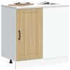 vidaXL Kitchen Base Cabinet Lucca Sonoma Oak Engineered Wood