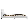 vidaXL Bed Frame without Mattress "Zadar" White 120x200 cm Faux Leather
