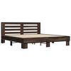 vidaXL Bed Frame without Mattress Brown Oak 200x200 cm