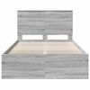 vidaXL Bed Frame Grey Sonoma 135 x 190 cm Solid Pine Wood