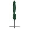 vidaXL Cantilever Garden Parasol with Steel Pole Green 250x250 cm