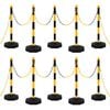 vidaXL Chain Post Set with 10 m Plastic Chain