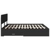 vidaXL Bed Frame with Headboard Black 200 x 200 cm Engineered Wood